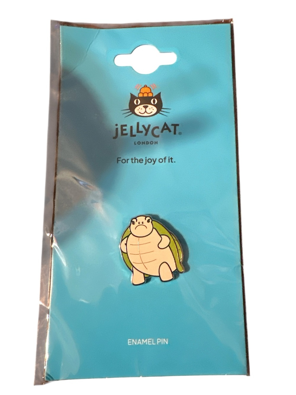 Jellycat Cream and Green Turtle Enamel Pin